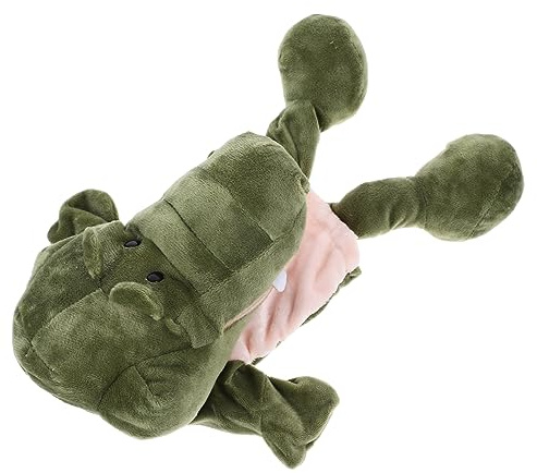 CHICAMPERA Interaktive Krokodil Handpuppe aus Weichem Plüsch mit Pp Baumwolle Lustiges Stofftier für Kinder zur Steigerung der Eltern Kind Interaktion Beim Indoor und Outdoor Spiel