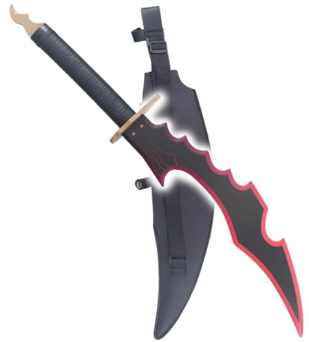 Sung Jinwoo Dague Solo Leveling Couteau en Bois Epee Cosplay Sabre Decoration - Lame en Bois