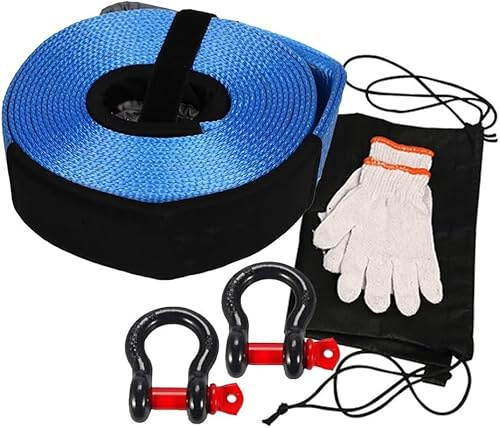 Correa de Remolque de Nailon for Coche pequeño con Gancho(BLU,5M/10T)