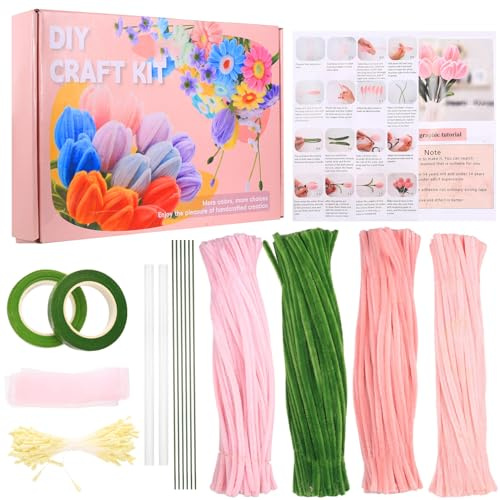 ANBEEISS 526 Pcs Limpiapipas Manualidades, 30cm Limpia Pipas para Manualidades de Colores, Set de Limpiapipas Flores, Pipe Cleaners for Flower Set, Kit de Limpieza de Pipas para Manualidadess DIY