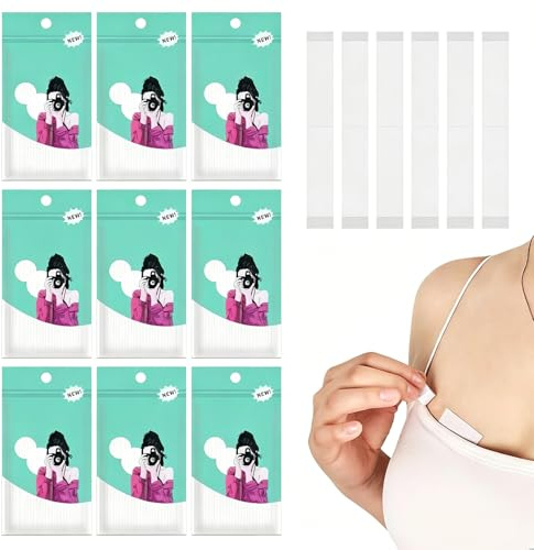 324 Pezzi Fashion Tape,85x18MM Autoadesivi Biadesivo Vestiti E Corpo,Biadesivi Trasparenti Adesivi per Vestiti,Forte Adesività,Adatti per Abiti alla Moda,Abiti da Sera,Camicie