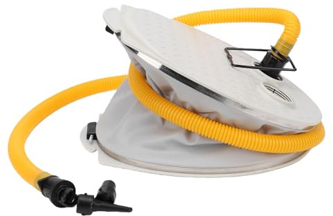 Generic Blasebalg-Fußpumpe, 9 Zoll Manuelle Blasebalg-Fußluftpumpe für Aufblasbare Bootsbetten, Tragbares Sport-Schlauchboot für Poolspielzeug, Schwimmkörper, Luftmatratzen, Kajak