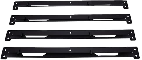RASTKY Staffe di Montaggio per Cassetta degli Attrezzi da 4 Pezzi, Kit di Montaggio per Cassetta degli Attrezzi per Garage Staffe di in Metallo con Viti Fori (Grandi dimensioni 3,8x7,8 cm)