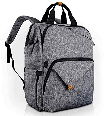 Hap Tim Sac à Dos Ordinateur Portable 15.6/14 Pouces Femme Homme Fille Imperméable Sac a Dos PC Portable/Sac à dos de voyage pour Loisirs/Affaire/Scolaire/College Gris (EU7651-G)