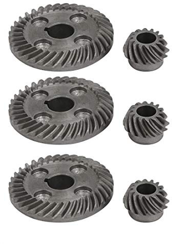 sourcing map 3 Stück Spiral Kegel Kegelräder Set Kegelradsatz 90 Grad Wellenwinkel Ersatzteil