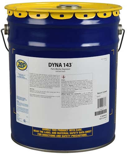 Zep Dyna 143 Parts Washer Solvent - 5 Gallon (1 Bucket) 36635 - Designed for use in Part Washes