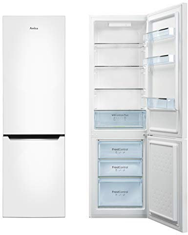 Amica KGCL 387 150 W Kühl-Gefrierkombination / 176cm (H) x 54cm (B) x 55cm (T) / FrostControl im Gefrierbereich/VitControlPlus Schublade/Superkühlfunktion/LED-Display