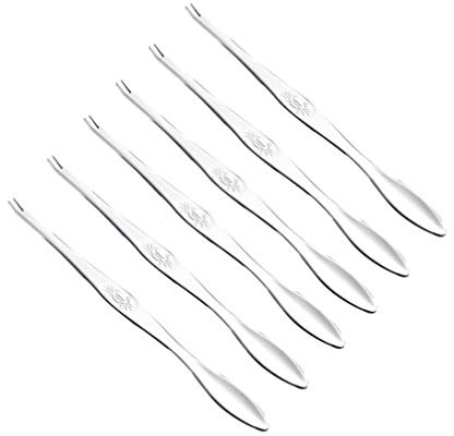 HEMOTON 6 Pièces 304 Ustensiles De Patte De Crabe Fourchette à Coquillages Aiguille De Crabe en Acier Inoxydable Fourchettes à Fruits Fourchette à Chair De Crabe Huître Choix De Crabe