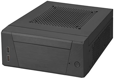 SilverStone Technology SST-ML10B Milo Mini-ITX - Custodia compatta HTPC Desktop Chassis modulare, con piastra di montaggio VESA, colore: Nero