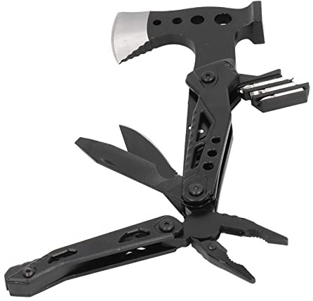 ViaGasaFamido Mini Ascia Martello Multitool Pieghevole Ascia Martello Coltello Pinze Strumento In Acciaio Inox Tascabile 048FT per Campeggio All'aperto Strumento Di Sopravvivenza Di Emergenza
