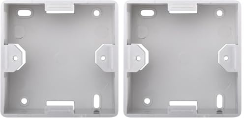 DIGITUS Aufputz-Rahmen Für Anschlussdose/Netzwerk-Dose - Deutsches Layout - 80 x 80 mm - 42 mm Tiefe - Weiß (Packung mit 2)