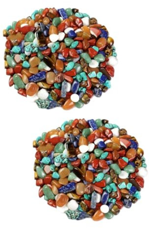 DOITOOL 2pièces De Quartz Cristal Agate Jaune Oeil De Tigre Turquoise Agate Rouge Et Aventurine Matériaux pour Projets Artistiques Et Artisanaux