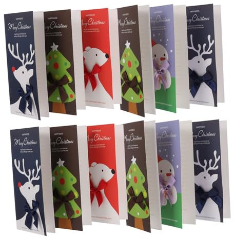 CAXUSD 12st Weihnachtskarte Neujahrsgrußkarten Grußkarten Für Weihnachten Weihnachtssegen Karten Handgemachte Grußkarten Selber Machen Papier Unternehmen S77 Geschenk