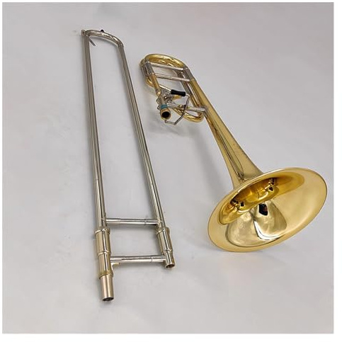 Posaune Aus Lackiertem Messing Mit Goldgraviertem Muster, B-Tenorposaune, Blechblasinstrument Mit Koffer Posaunensatz