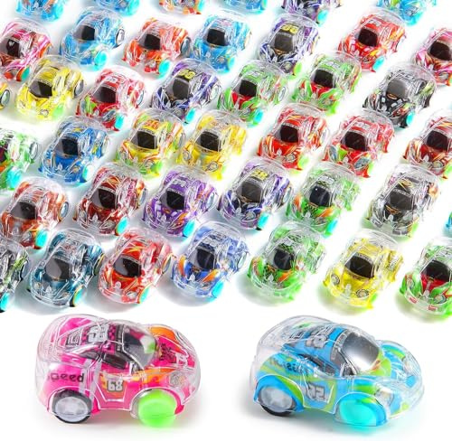 Piucrty Mitgebsel - Mini auto giocattolo per il compleanno dei bambini, 50 pezzi, confezione regalo per gli ospiti, piccolo set di auto giocattolo Give Away Pinata, imbottitura per bambini, giocattolo
