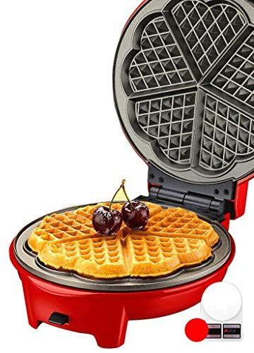 Automatic Mini Waffle Maker 4 In 1, Egg Roll Machine Egg Waffle Pan， Donut Doughnut Maker Iron Machine, Deep Non-Stick Coating Plates, 750W Waffle Baker, Equipped With Electronic Scales (Color : 1#)
