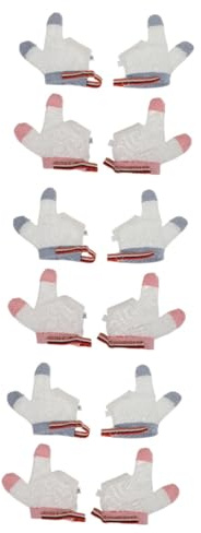 TOYANDONA 6paare Daumenschutz-handschuhe Für Mädchen Einstellbare Fingerhandschuhe Vermeidung Von Daumenlutschen Atmungsaktive Schutz-handschuhe Für Kleinkinder