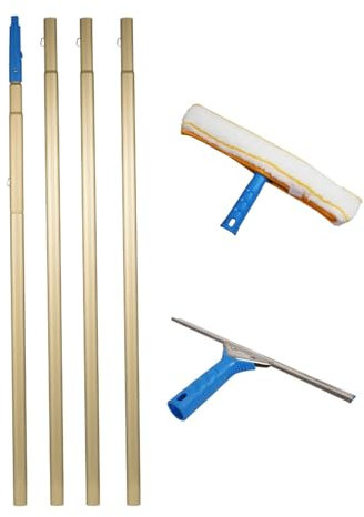 6m Telescopic Window Cleaning Kit Professional with Squeegee and Washer Tools - Easy Extension Pole for Efficient Home and Office Cleaning