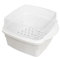 Cuenco de vapor para microondas, olla versátil para microondas, utensilios de cocina portátiles de 6.5 x 4.7 x 3.94 pulgadas, recipiente de alimentos para verduras, utensilios de cocina resistentes al