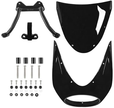 NADCFN Spoiler Anteriore Moto Adatto per BMW R 18 2020-2024 2022 2023 Moto Faro Anteriore Cupolino Parabrezza Accessori Alettone Moto(Smoke)