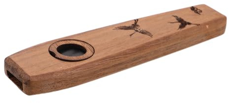 EXQUIMEUBLE Holzblasinstrument Kazoo aus Robustem Holz für Erwachsene und Anfänger Einfach zu Bedienen zur Musikbegleitung und Langlebiges Musikinstrument