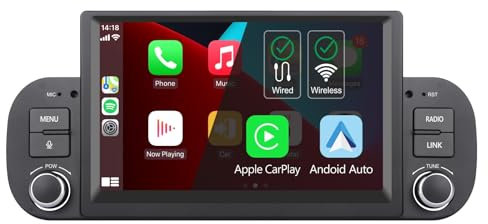 Radio de Coche para Fiat Panda 2013-2020 con inalámbrico CarPlay Android Auto,Sistema Linux, Autorradio para Fiat Panda con Bluetooth/FM/Am/USB, Reemplazo Compatible