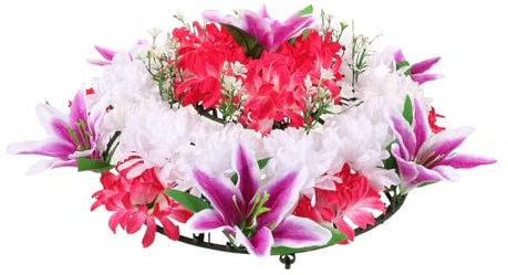 GETAJGHSD De Flores Artificiales para Funerales Conmemorativa para Cementerios Arreglos para Sacrificios Decoracion Flores Plasticas