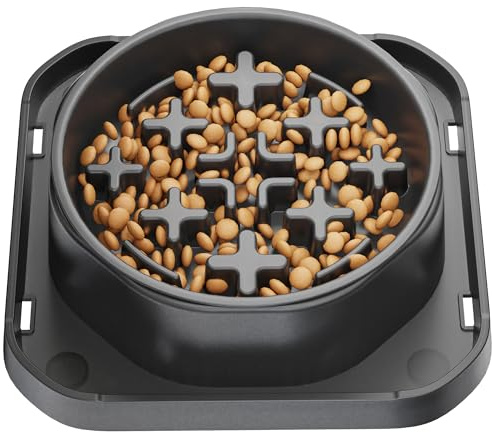 Slow Feeder Dog Bowls for Small Breed, Anti-Slip Puzzle Feeder Bowl to Slow Down Eating for Dogs, 1 Cup Maze Pet Food Feeding Bowl, Bloat Stop Preventing Puppy Dish - Starry Gray