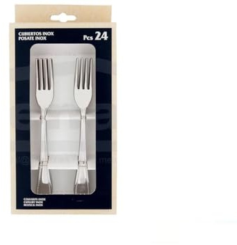 DRW Tenedor pequeño Aperitivos Acero INOX 24 Unidades Talla Unica