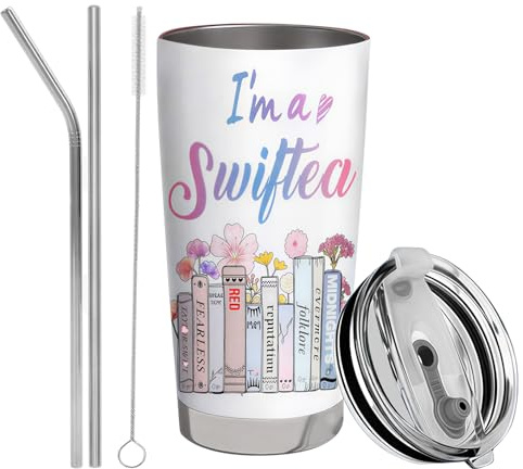 20oz Stainless Steel Tumbler Music Lovers Gifts, Singer Merchandise Insulated Coffee Cup for Hot and Cold Drinks, Singer Tumbler with Lid and Straw, Birthday Christmas Cup Gifts for Fans Travel Mug