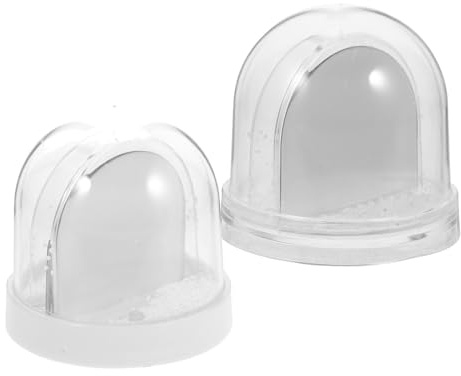 CORHAD 2 Stück Schneekugel Bastelset aus Kunststoff mit Sublimations Bilderrahmen zum Selbermachen für Weihnachten und Festliche Dekoration