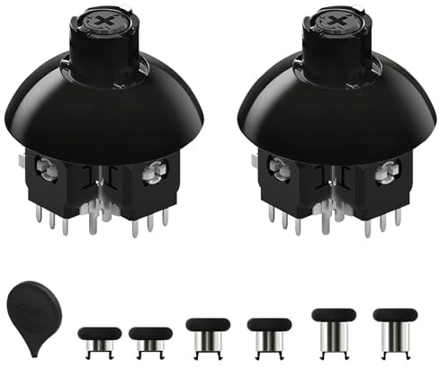 GuliKit TMR-Stick mit 720° einstellbarer Spannung für DualSense PS5/Edge | Hohe Präzision, Schnelle Reaktionsgeschwindigkeit, mit 3 Paaren Stick-Kappen in unterschiedlichen Höhen
