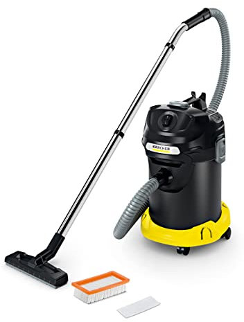 Kärcher AD 4 Premium Ash Vacuum - Ideal for cleaning a Fireplace, BBQ, Stoves, Home Workshop, Grills, Fire Pits, Log Burners and Chimineas, Black