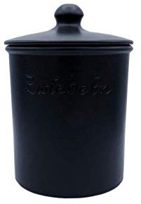 LISINA Keramik & Design - Keramik Zwiebeltopf L 15 x 21 cm (schwarz)