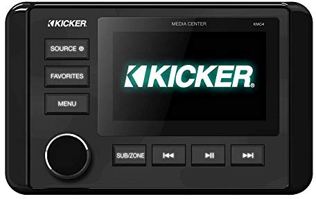 Kicker 46KMC4 Weather-Resistant Gauge-Style Media Center with Bluetooth