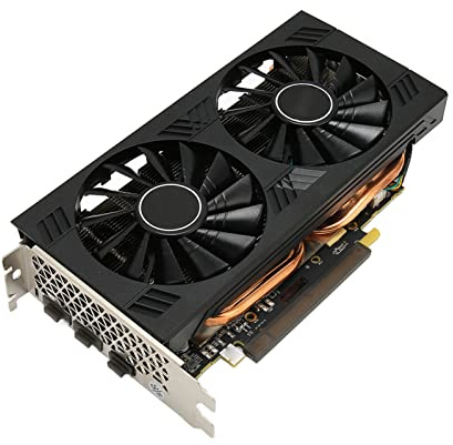 Bewinner Gaming-Grafikkarte für Radeon RX 580, 8 GB GDDR5-Grafikkarte, Auflösung 1286 MHz 4096 X 2160, 8-polige Stromschnittstelle, Zwei Lüfter, RX 580 PC-Grafikkarte für die Arbeit