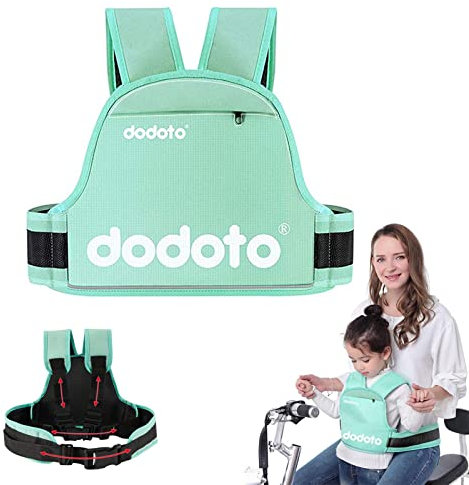 Queerelele Kindersicherheitsgurt für Motorräder - Einstellbarer Fahrrad Rücksitz Fallschutz mit Reflektierenden Streifen, geeignet für 1-10 Jahre