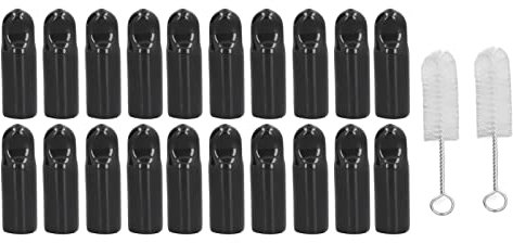 Beer Tap Cover Keg Cap,20Pcs Beer Faucet Cover with 2Pcs Black Beer Tap Cap Plug Brush,Faucet Rubber Tap Eer Faucet Cover Beer Tap Brush Set