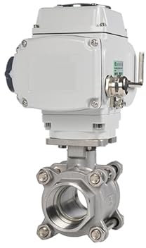 MUHM NPT 1 1/4'' motorisiertes Gewinde-Kugelventil, Edelstahl, voller Anschluss, ANSI 2-Wege-elektrisches Kugelventil, EIN-Aus-Typ