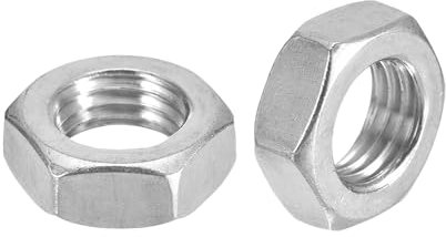 METALLIXITY Hex Nuts (5/16-18) 5Pcs, 316 Stainless Steel Coarse Thread Hexagon Nut Hardware - for DIY Home Repair Machinery, Silver