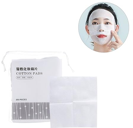 WRITWAA Discos y para Tela Desechables para de Maquillaje Algodón Aplicar de No Tejida de Color Claro, Finos Elásticos Tónico y Limpieza Diaria Facial