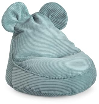 Gutekissen® Kinder Sitzsack „Sweet“ mit Ohren - Lincoln, Montessori Sitzkissen für Kinderzimmer (Türkis, 68/59/55 mit Ohren)