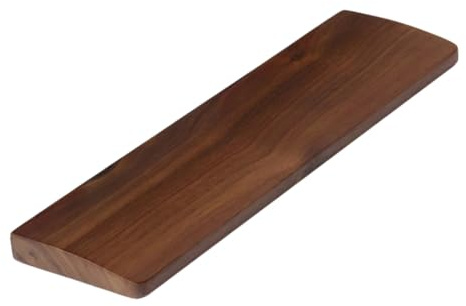 FONDOTIN Ergonomische Holz Handballenauflage aus Walnussholz Langlebiges Tastatur Handgelenk Kissen mit Rutschfester Unterlage Kompatibel für Mechanische Tastaturen Komfortable Handauflage
