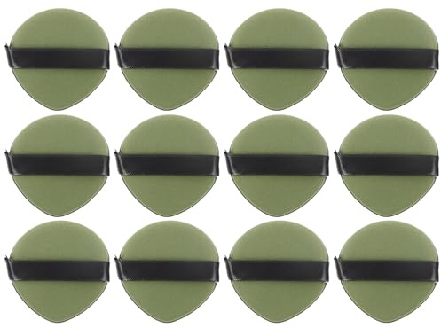 PRETYZOOM 12 pièces Lot de Houppettes Double Usage pour Maquillage Humide et Sec Coussin Poudre Forme de Goutte Eau Éponges Légères et Portables pour Fond de Teint et Correcteur
