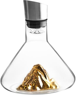 Toyvian Decanter per Vino in Cristallo 1500Ml Decantatore Portatile Bocca Inclinata Elegante Strumento per Uso Domestico e Degustazione Raffinata