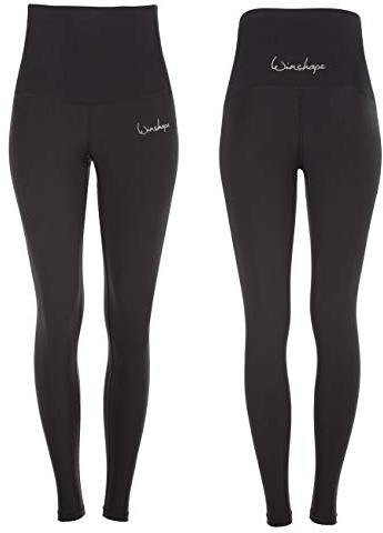 WINSHAPE Damen Functional Power Shape Tights High Waist Hwl102 Mit Anti-rutsch-effekt Leggings, Schwarz, L EU