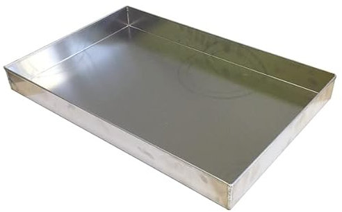 SENO & SENO Pizzablech | Backen von Pizza, Brot, Keksen und anderen Bäckereien | rostet nicht im Gefrierschrank oder in der Kühlzelle | hohe Wärmeleitfähigkeit (Pizza, Vollaluminium, 60 x 40 x 6 cm)
