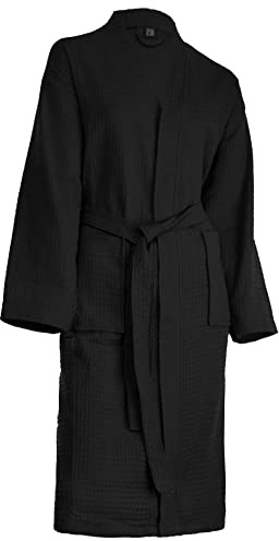 Brandsseller Bademantel Damen & Herren Baumwolle Unisex Leichter Morgenmantel Waffel-Pique