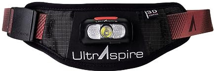 UltrAspire Lumen Collection Hüftgurt – 200 2.0 | leicht und wasserabweisend, Schwarz/Blau, Adjustable (26’’ - 38’’), Lumen 200 2.0
