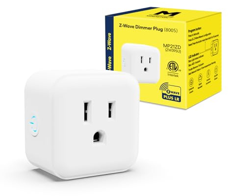 Minoston Z-Wave Outlet Dimmer, 800 Series Z-Wave Smart Plug, Z-Wave Hub Required, Alexa and Google Assistant Compatible, 200W (MP21ZD)
